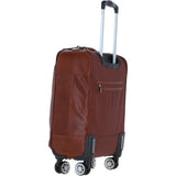 Premium Leather Trolley Suitcase Tan: pl-52