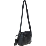 Compact Leather Shoulder & Crossbody Bag Black: Cork