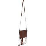 Ashwood Handcrafted Leather Crossbody Bag with Fringe Detail Rust: ela 1303