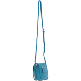 Ashwood Elegant Leather Crossbody Bag with Twist Lock Turquoise: Y-52