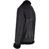 Luxury Shearling Pilot Jacket Black: MP 33