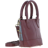 Ashwood Leather & Harris Tweed® Cloth Small Grab Bag Wine/Mcload: TW-63-17-WM