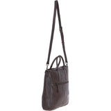 Stylish Ashwood Leather Shopper Bag with Crossbody Strap Brown: GV-64037