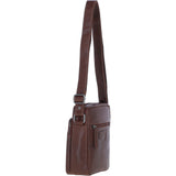 Ashwood Leather Men's Zip Crossbody Bag Chestnut: S-62