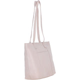 Designer Leather Shoulder Bag with Secure Zip Pocket Blush: Bray
