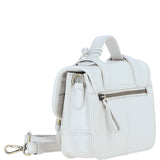 Stylish Ashwood Leather Medium Satchel Bag White: Y-62