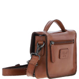 Ashwood Leather Mini Crossbody Satchel Bag Tan: P-61