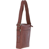 Mens Leather Messenger Bag Chestnut: Logan