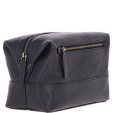 Mens Leather Washbag Black: Milo