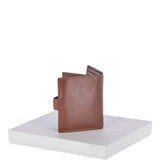 Vegetable Tanned Flip Side 6 card, ID & Coins Dual Bill fold Tab Leather Wallet Tan : 1246-VT