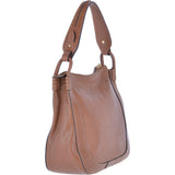 The Bridge Full Grain Italian Leather Hobo Bag Havana Gold - 040735 1P 2C NH