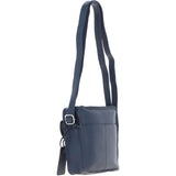 Ashwood Leather Ladies Crossbody Bag Navy: Glasgow