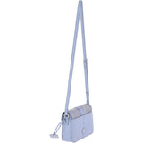 Mini Cross Body Bag With Snake Print Cornflower Blue  -  62242