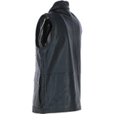 Ashwood Men's Leather Waistcoat Black Nap: LUCK