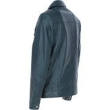 Ashwood Leather Bomber Jacket Navy: 1896