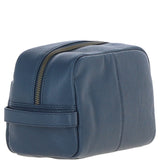 Gabicci Leather Washbag With Striped Navy: GB-64953