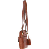 Elegant Ashwood Leather Crossbody Bag Honey: G-11