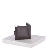 Vegetable Tanned 8 Card, ID & Coins & Zip Billfold Tab Leather Wallet Brown : 1258-VT
