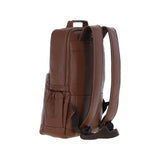 Gabicci Leather Backpack with Striped Front Detail Tan: GB-64954