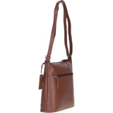 Versatile Leather Shoulder Bag Cognac: Bondoran