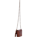 Vintage Mini Leather Cross Body Shoulder Bag With Chain Strap Honey  – G27