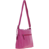 Sleek Luxe Leather Shoulder Bag Berry: Mourne