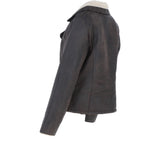 Ashwood Faux Fur Biker Style Jacket Brown: Jan