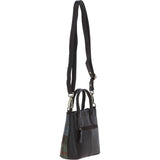 Ashwood Leather & Harris Tweed® Cloth Handbag with Removable Crossbody Strap Brown/Mcload: TW-21-01-BM