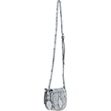 Real Leather Saddle Crossbody Bag Snake: 63753