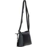 Elegant Leather Shoulder Bag Black: Dublin
