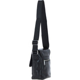 Ashwood Leather Men's Cross Body Flap Bag Black: PL-44