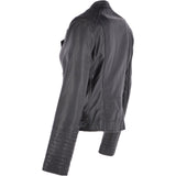 Leather Biker Jacket Black: N-31