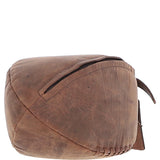 Ashwood Leather Rugby Ball Washbag Brown: Q-40