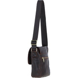 Ashwood Leather Men's Cross Body Flap Bag Brown: PL-44