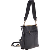 Small Two In One Leather Crossbody Bag & Shoulder Bag Black: 62539