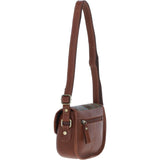 Ashwood Leather & Harris Tweed® Cloth Saddle Bag Tan/Mcload: TW-26-02-TM