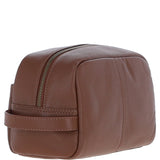 Gabicci Leather Washbag With Striped Tan: GB-64953