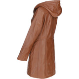 Stylish Ashwood Leather Ladies Three Quarter Jacket Tan: Emilia
