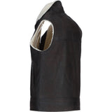 Ashwood Men's Leather Waistcoat Brown: SIGMA