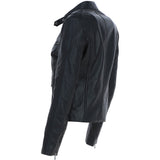 Leather Biker Jacket Black: G 2131