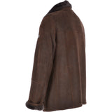 Leather Sheepskin Flying Jacket Brown: Anton