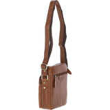 Mens Elegant Ashwood Leather Messenger Bag Honey: T-79