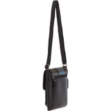 Ashwood Leather & Harris Tweed® Cloth Twist Lock Crossbody Bag Brown/Mcload: TW-31-01-BM