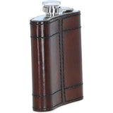 Ashwood Premium Leather Portable Whiskey Flask Chestnut: LF-110