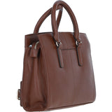 Ashwood Leather Handbag with Detachable Crossbody Strap 2 Tone Tan: 64747