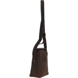 Small Vintage Leather Messenger Bag Brown: Miro