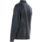 Ashwood Men’s Casual Real Leather Jacket with Mandarin Collar and Hidden Zip Black: AWM-COOPER