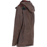 Ashwood Leather x Harris Tweed Men’s Hooded Casual Jacket Brown/Red/Green: TW-905-07-BR