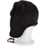 Unisex Sheepskin Trapper Hat Brown: 208