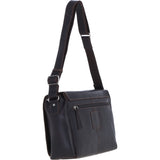 Ashwood Leather Messenger Bag with Front Zip Pocket & Adjustable Strap Brown: 1664